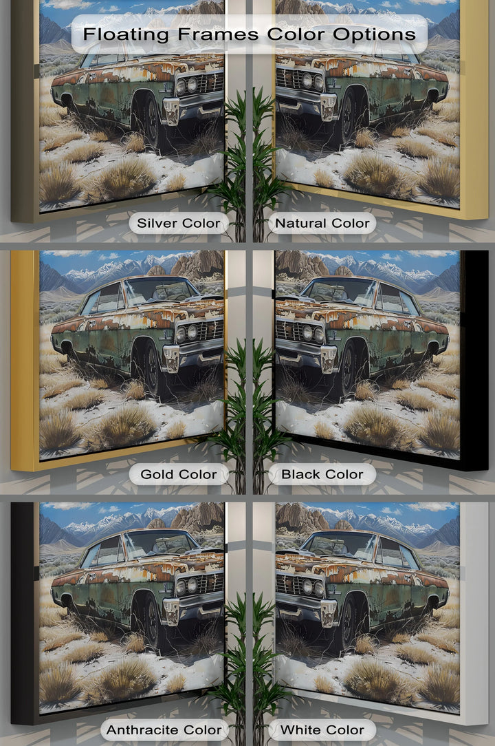 Rusted Chevy in Mountain Wilderness – Car Canvas Print
