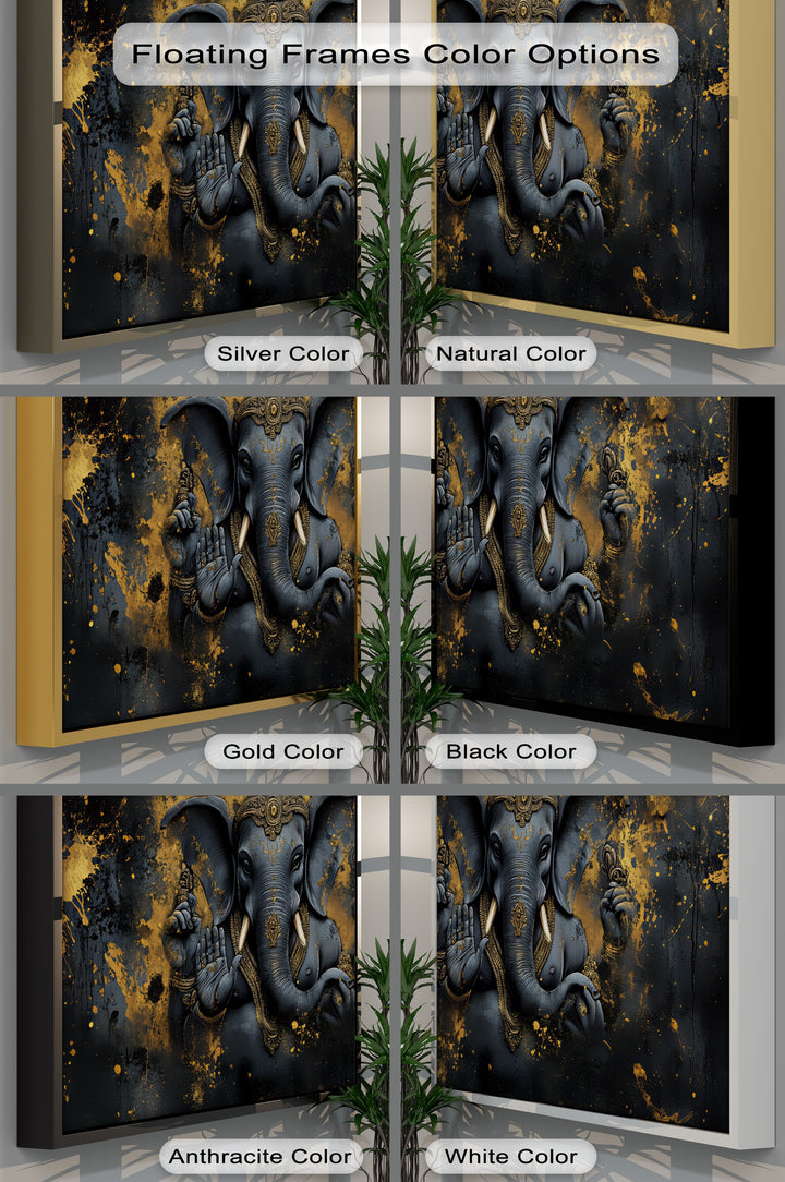 Sacred Guardian – Lord Ganesha with Four Arms Canvas Print
