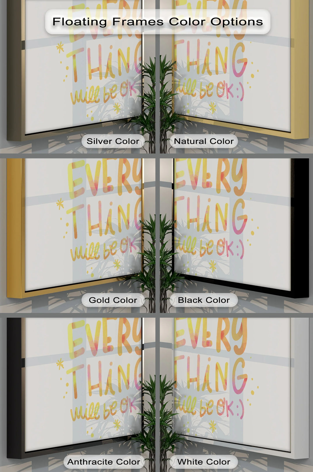 Everything Will Be OK – Cheerful Canvas Print