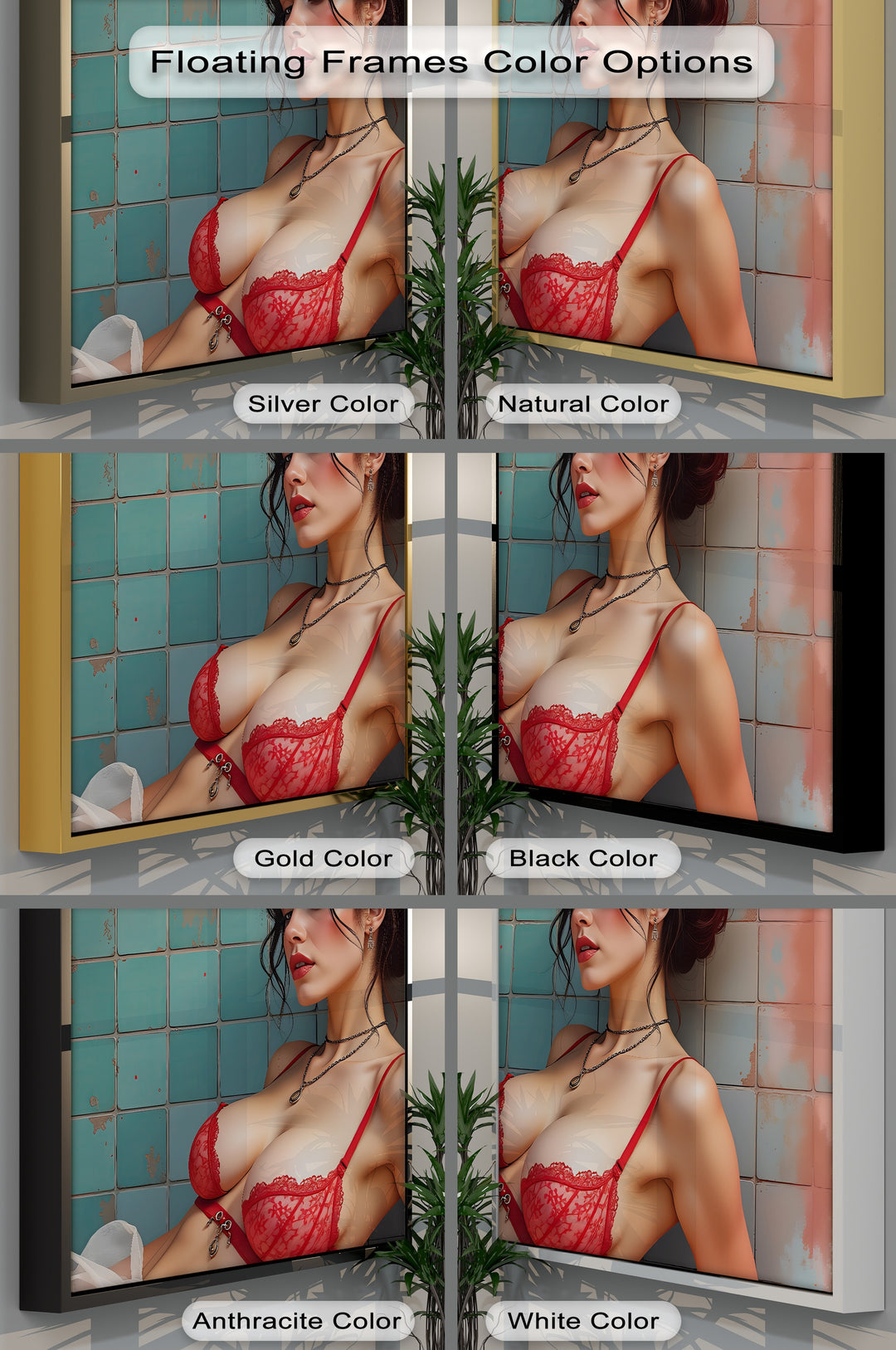Crimson Temptation – Erotic Lingerie Canvas Wall Art | Artwork Canvas