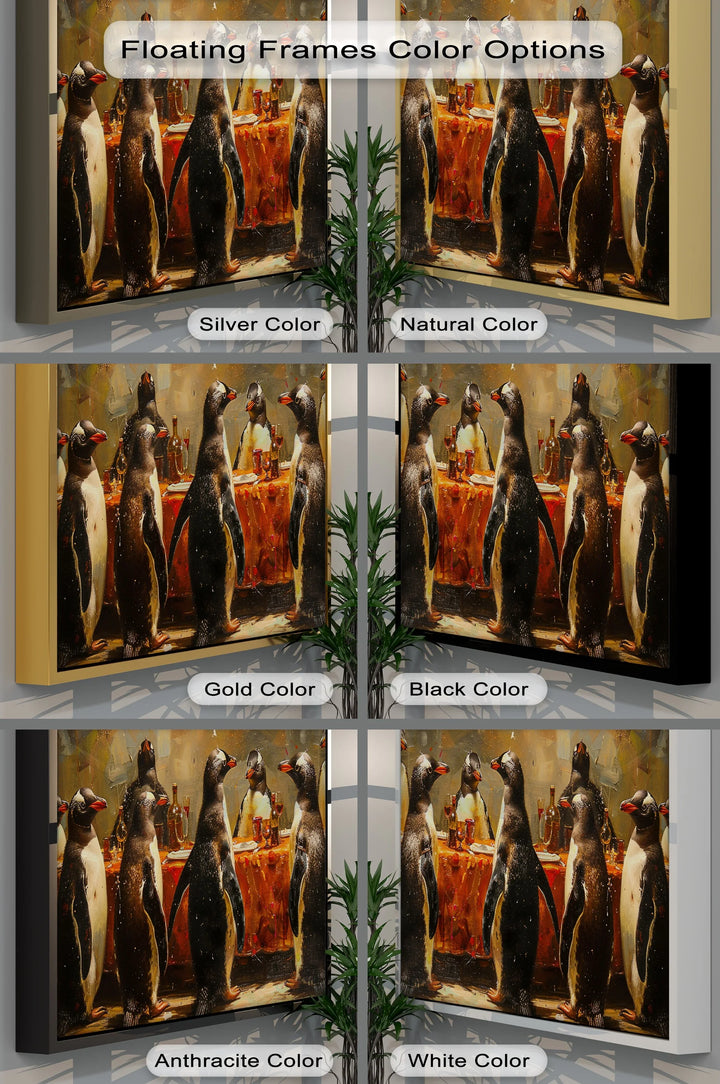 Penguin Banquet – Whimsical Animal Canvas Print - MyPhotoStation