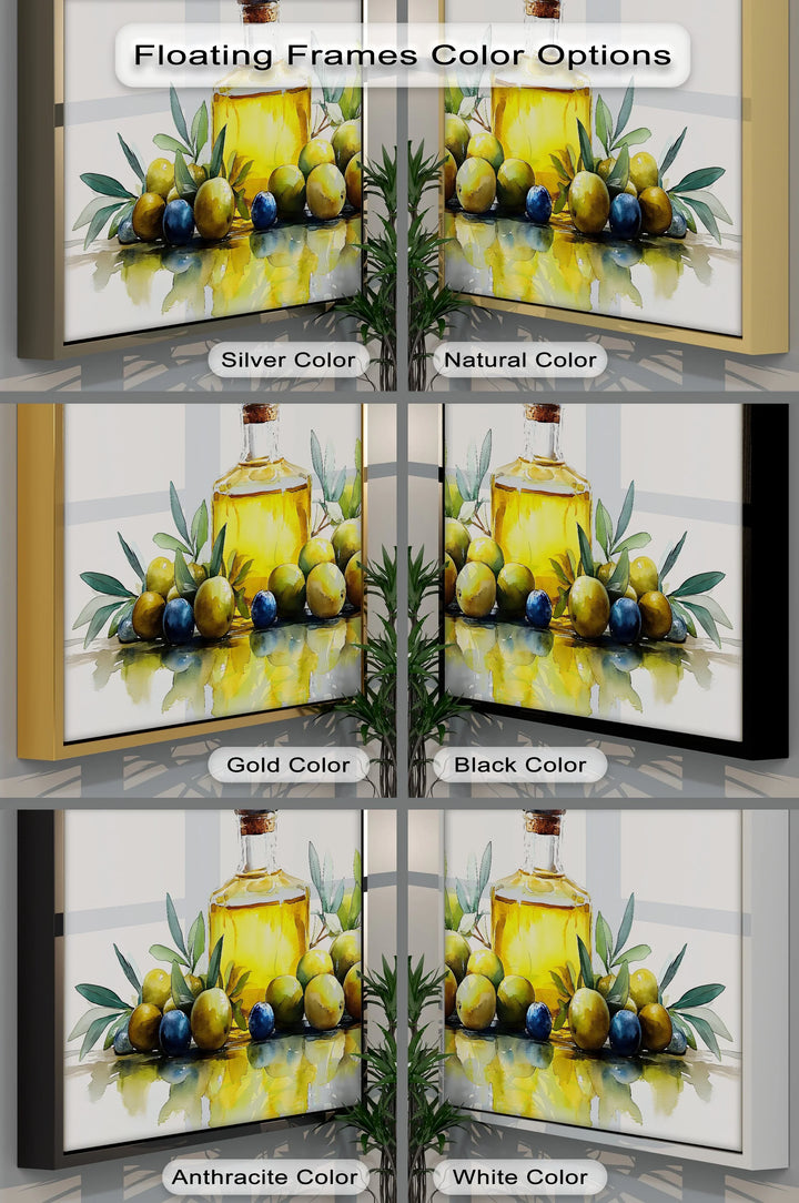 Golden Essence – Olive Oil and Olives Kitchen Canvas Prints - MyPhotoStation