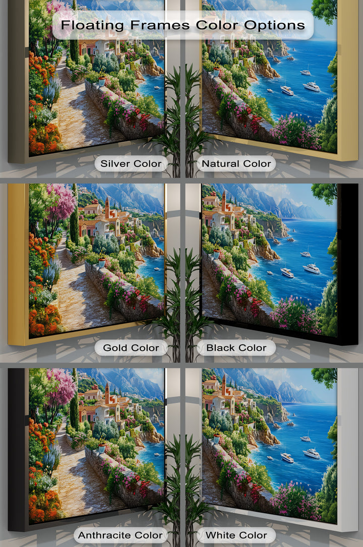 Mediterranean Pathway – Coastal Village Canvas Wall Art