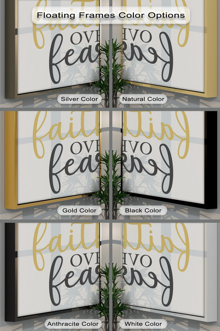 Faith Over Fear – Inspirational Quote Canvas Print - MyPhotoStation