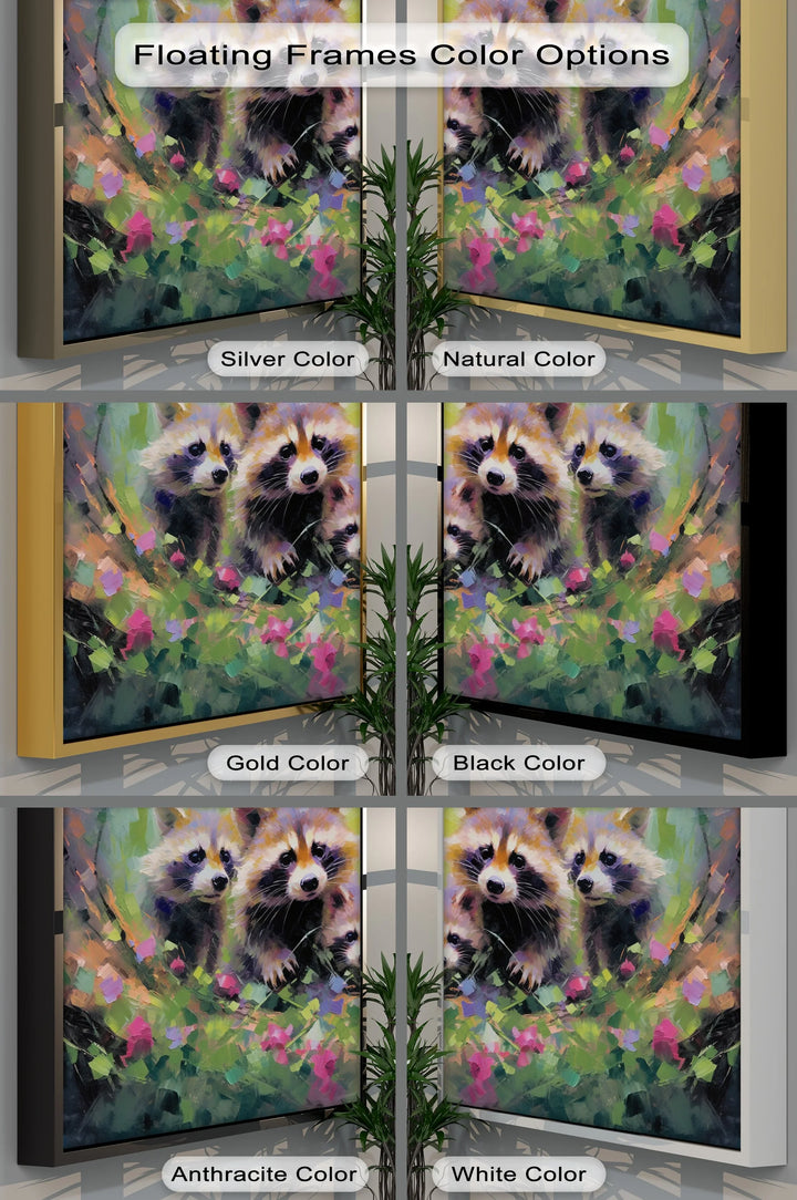 Curious Raccoons in the Wild – Vibrant Animal Canvas Print - MyPhotoStation