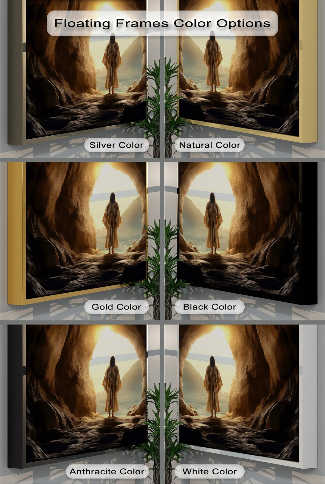 The Light of Resurrection – Jesus Emerging from the Tomb Canvas Print - MyPhotoStation