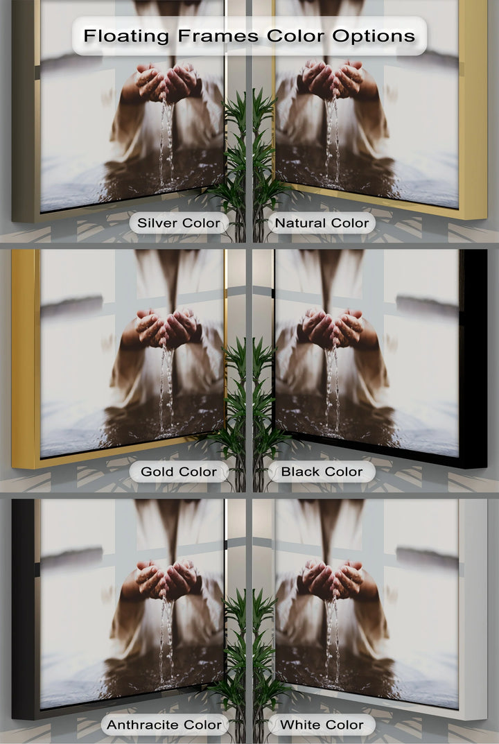 Living Water – Jesus Holding Water in His Hands Canvas Print - MyPhotoStation