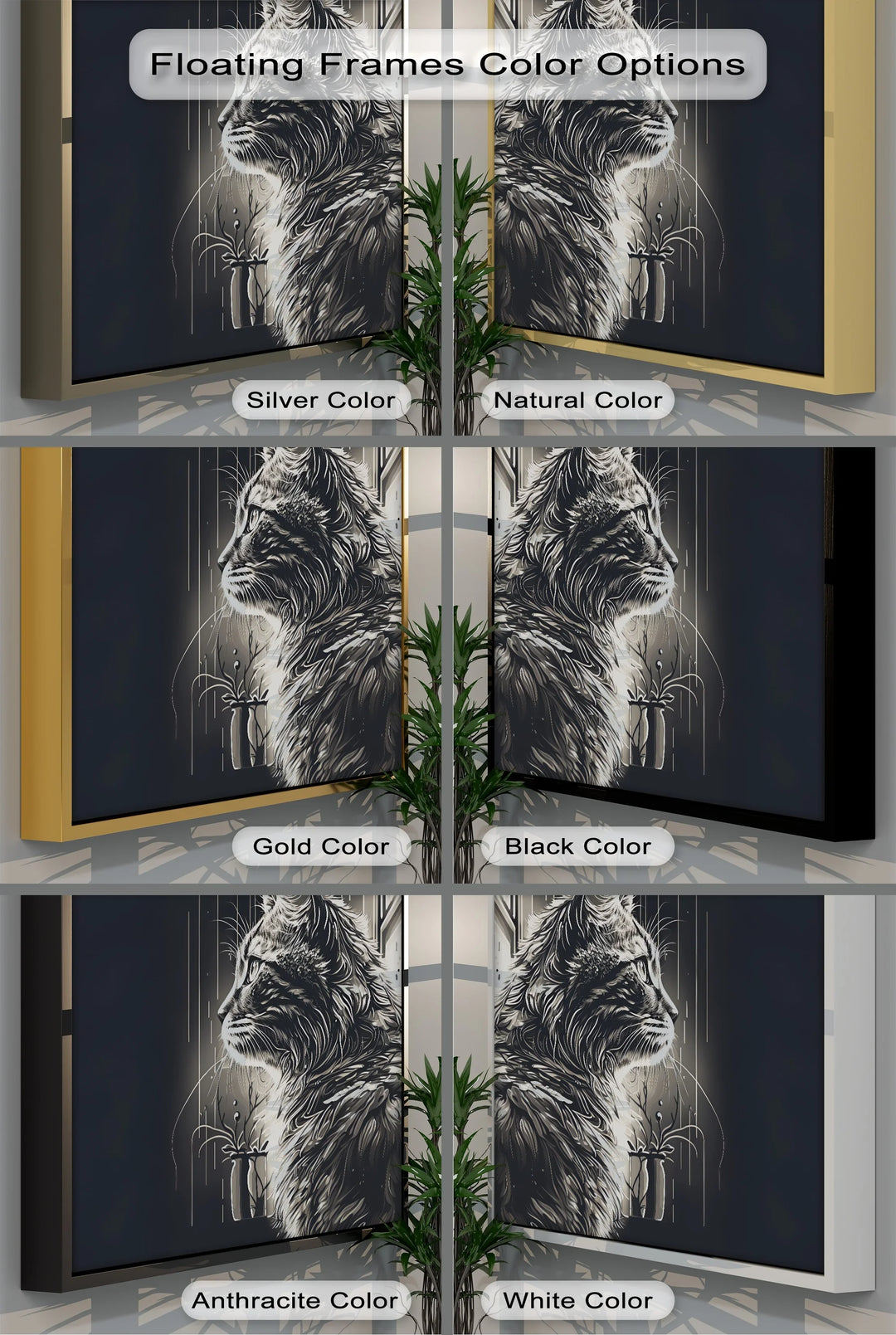 Cat Looking Out the Window in Monochrome - Cat Canvas Print - MyPhotoStation