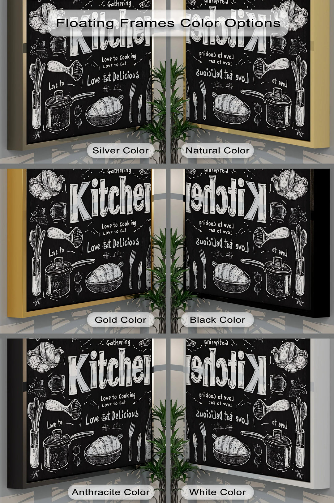 Gather in the Kitchen – Blackboard Style Kitchen Canvas Prints - MyPhotoStation