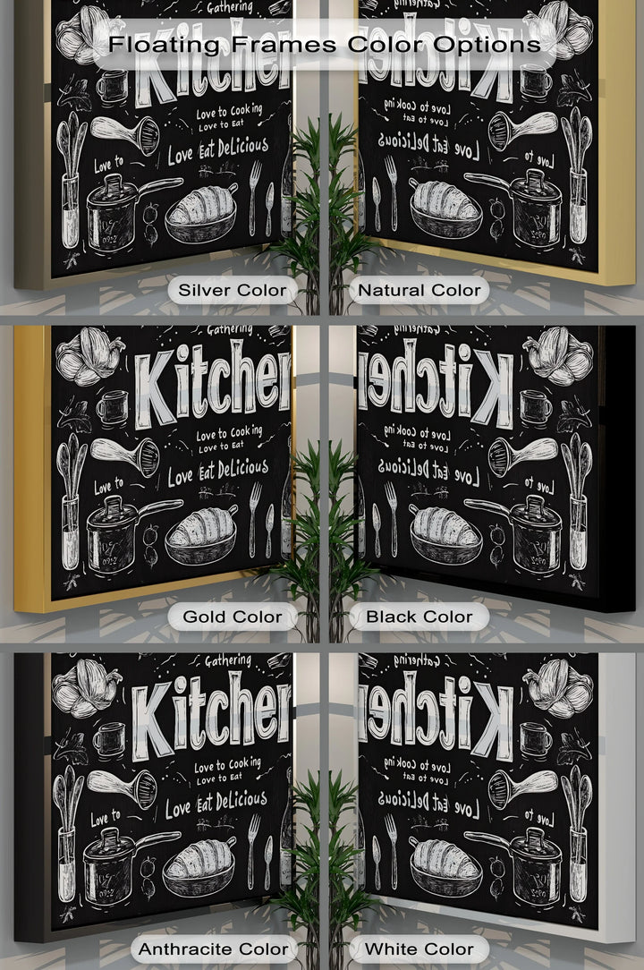 Gather in the Kitchen – Blackboard Style Kitchen Canvas Prints - MyPhotoStation
