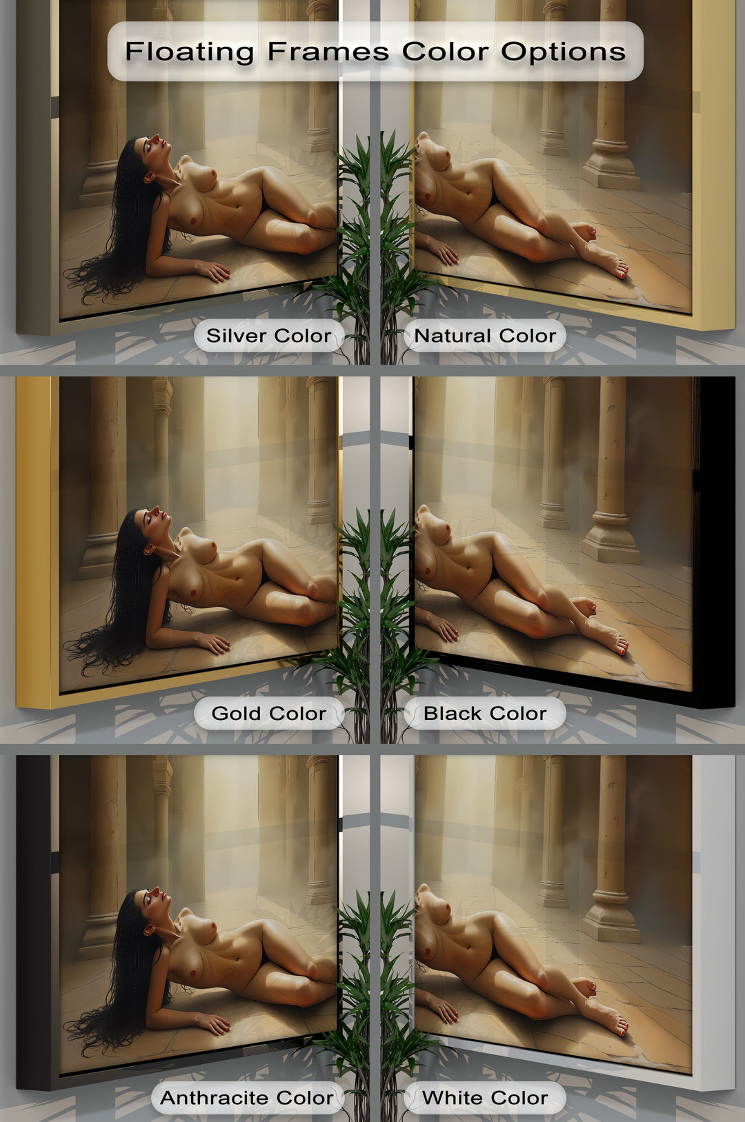 Cathedral Light – Erotic Canvas Wall Art | Sensual Nude Art