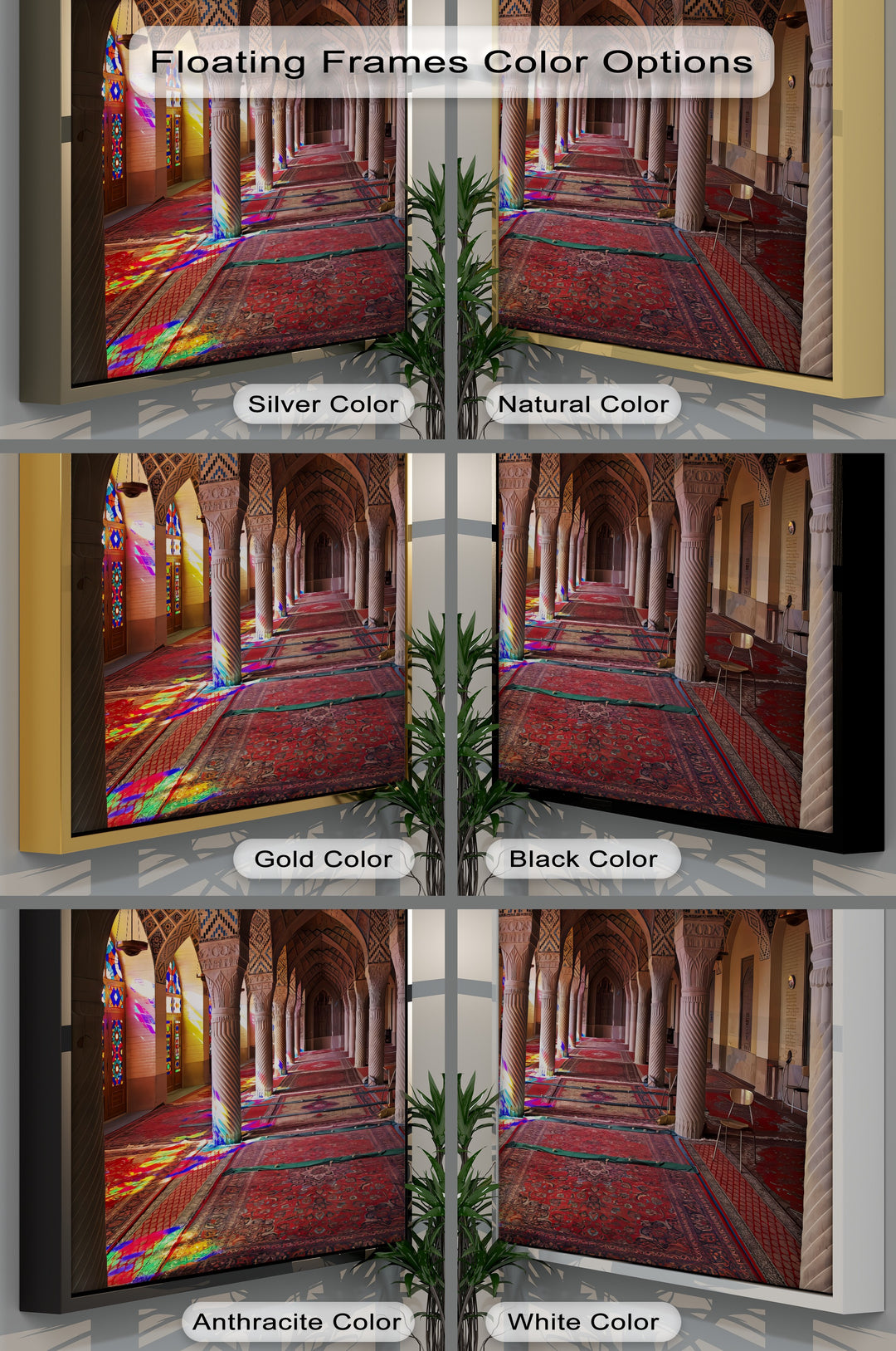 Radiant Stained Glass Serenity – Persian Canvas Print