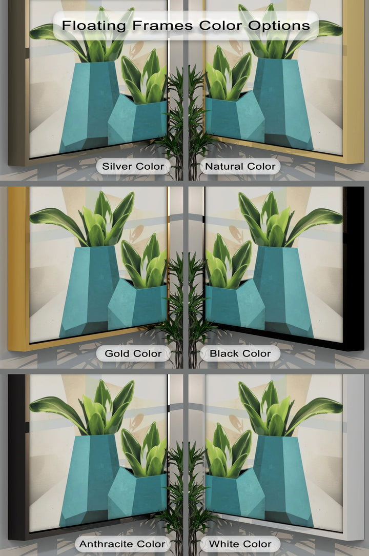 Geometric Serenity – Modern Succulent Plant Canvas Print - MyPhotoStation