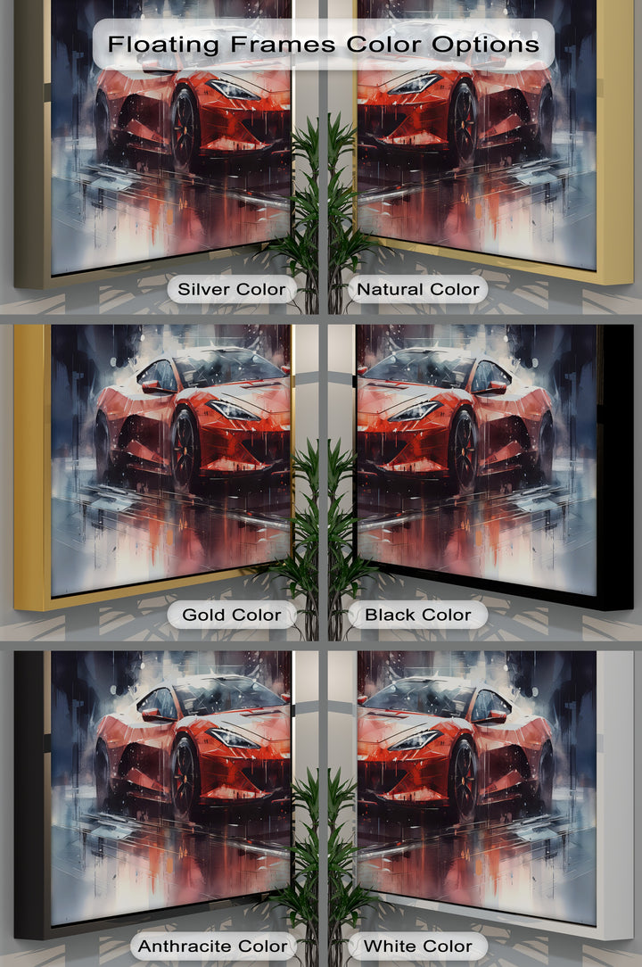 Hypercar in the Storm – Car Canvas Print