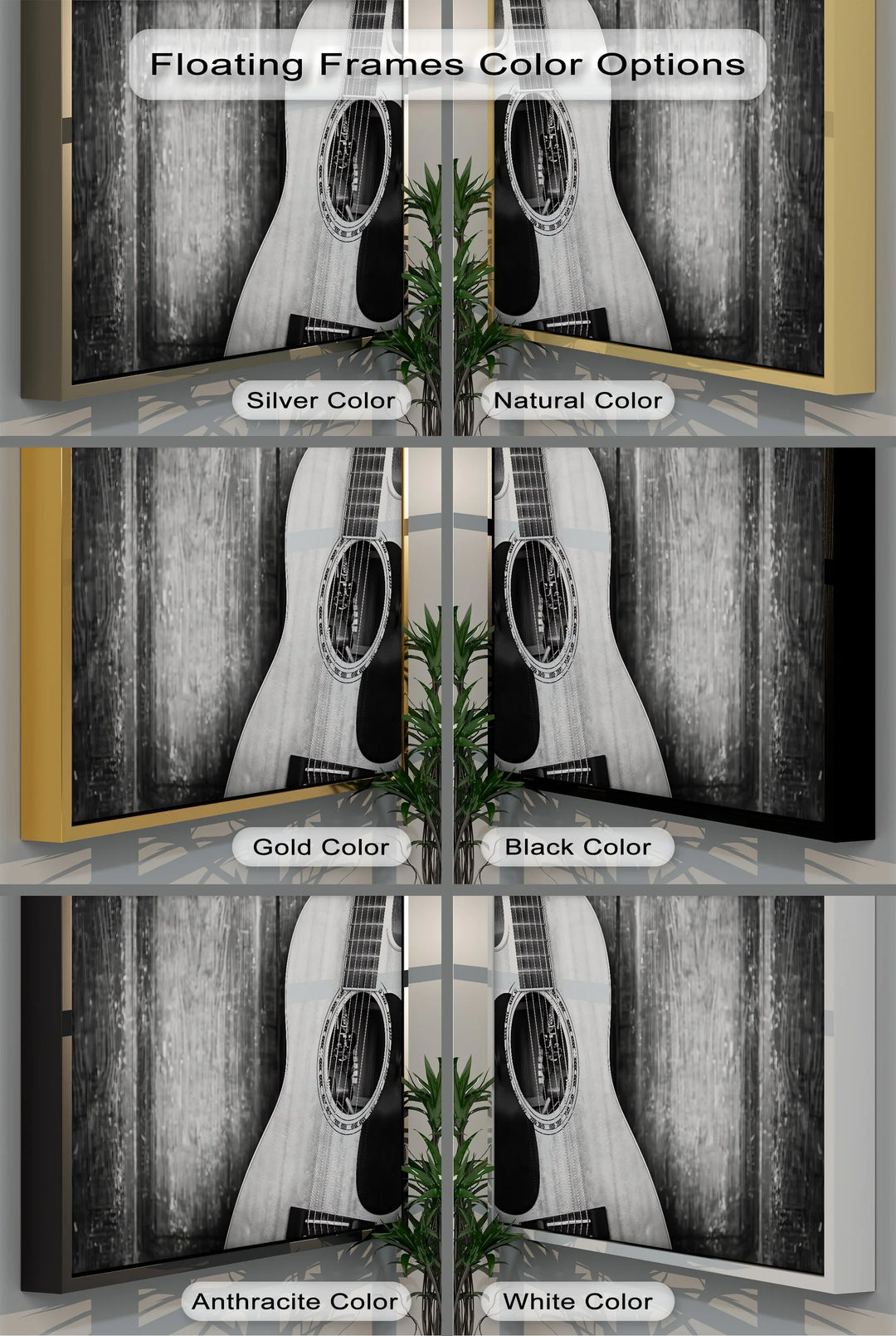 Acoustic Soul – Monochrome Guitar Music Canvas Print - MyPhotoStation