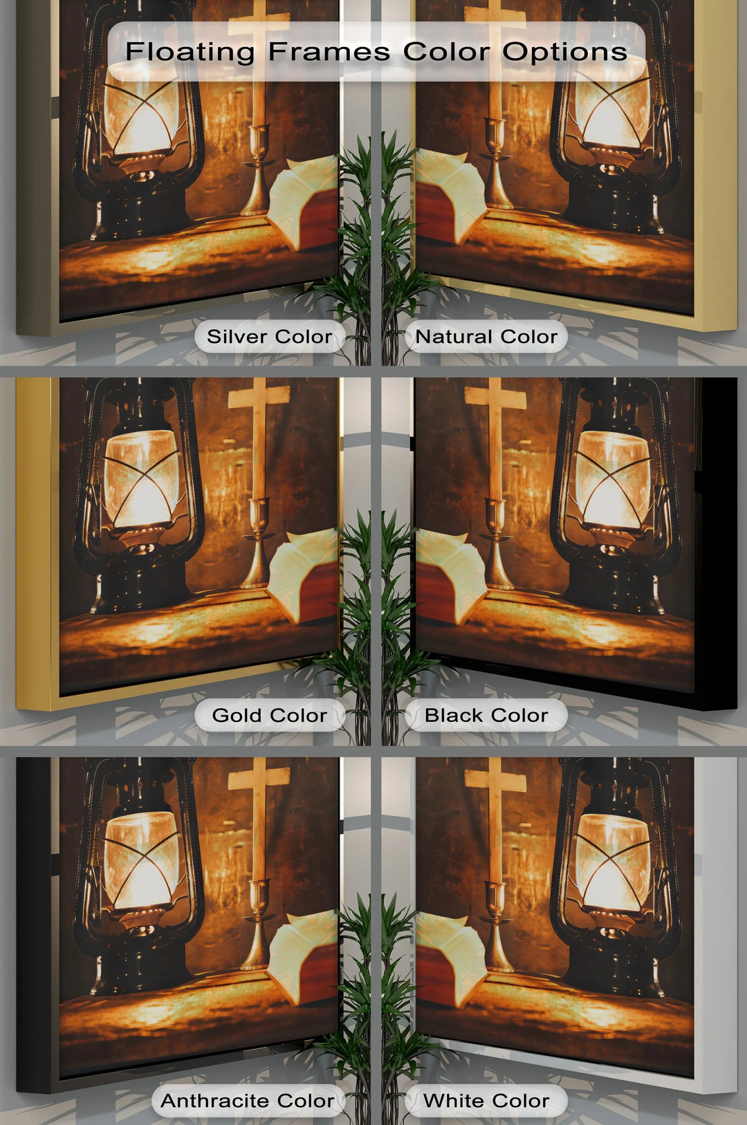 Guiding Light of Faith – Christian Lantern and Bible Canvas Print