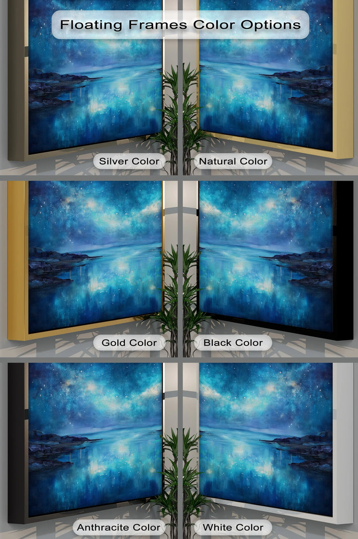 Celestial Coastline – Dreamy Galaxy Sky Reflection Canvas Print - MyPhotoStation