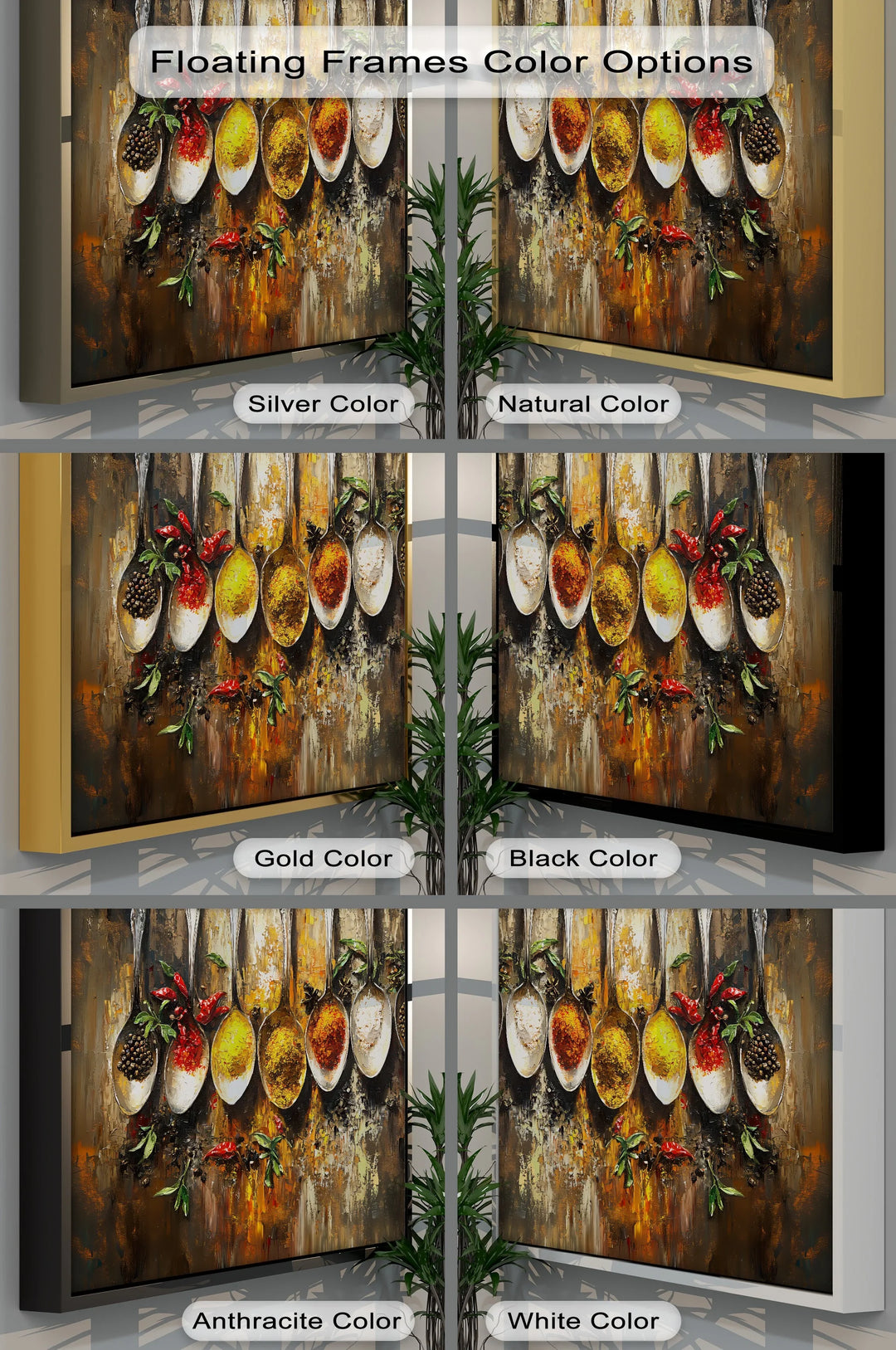 Spice Symphony – Colorful Spoons Kitchen Canvas Print - MyPhotoStation