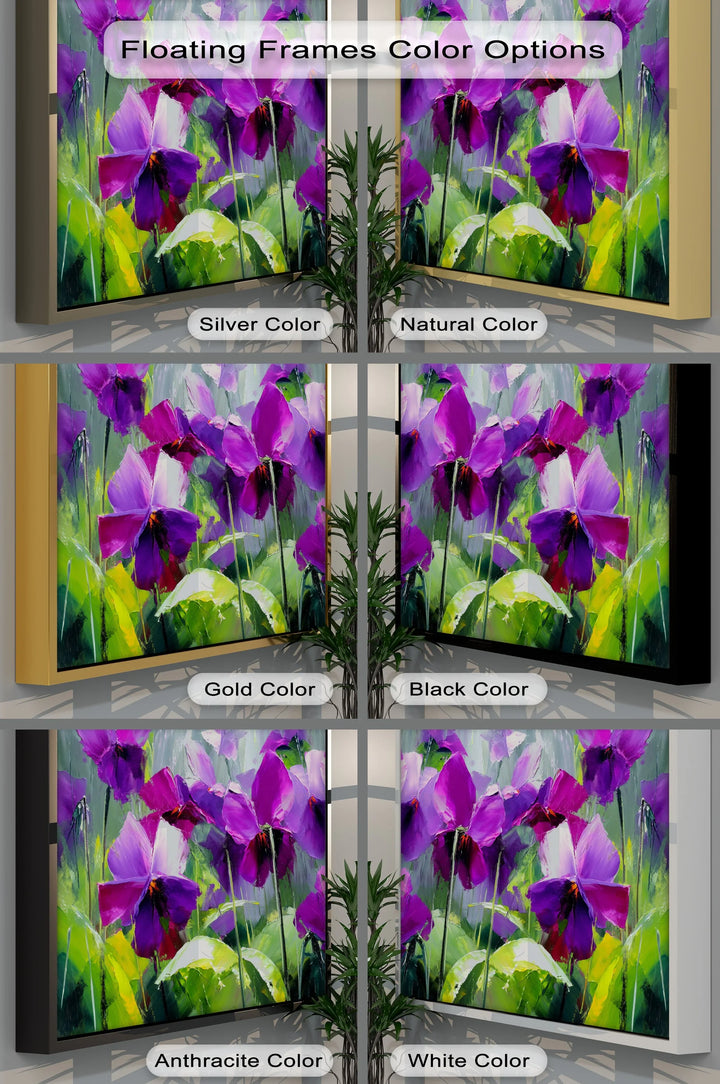 Radiant Wild Violets – Purple Pansy Flower Canvas Print - MyPhotoStation