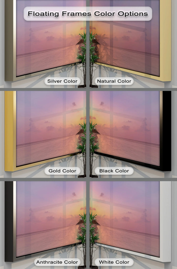 Golden Sunset Beach Scene - Landscape Canvas Print