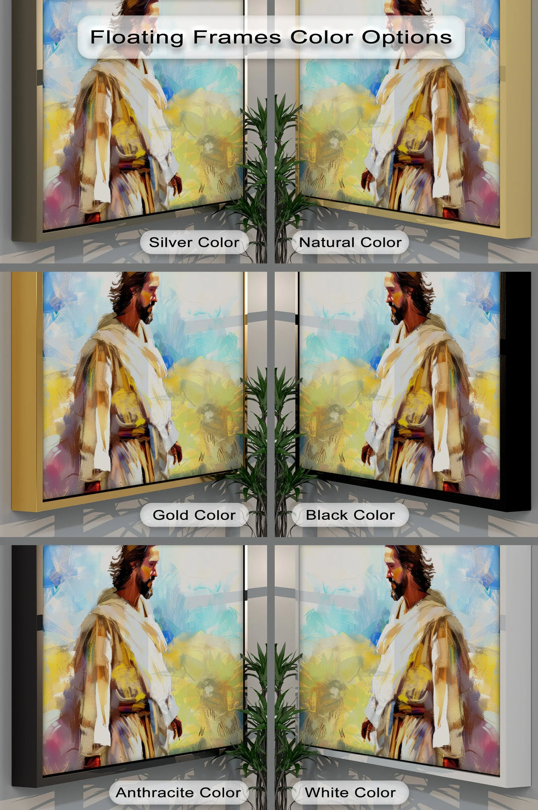 Solitude in Spirit – Abstract Jesus in the Wilderness Canvas Print