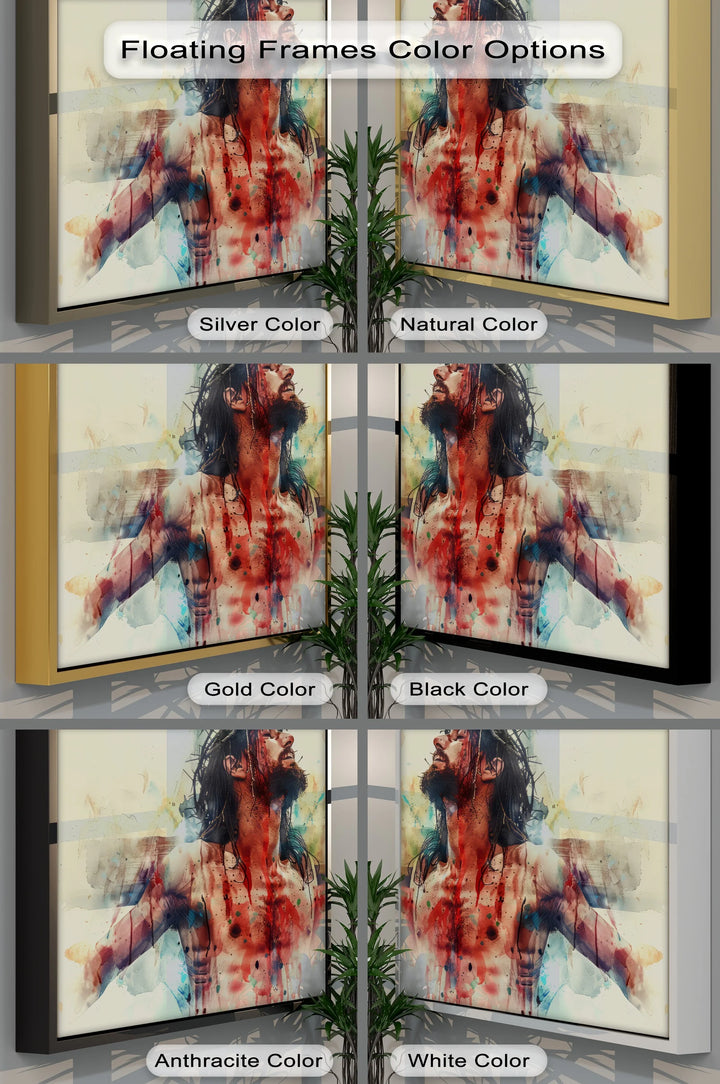 Sacrifice and Glory – Jesus Crucifixion Abstract Canvas Print