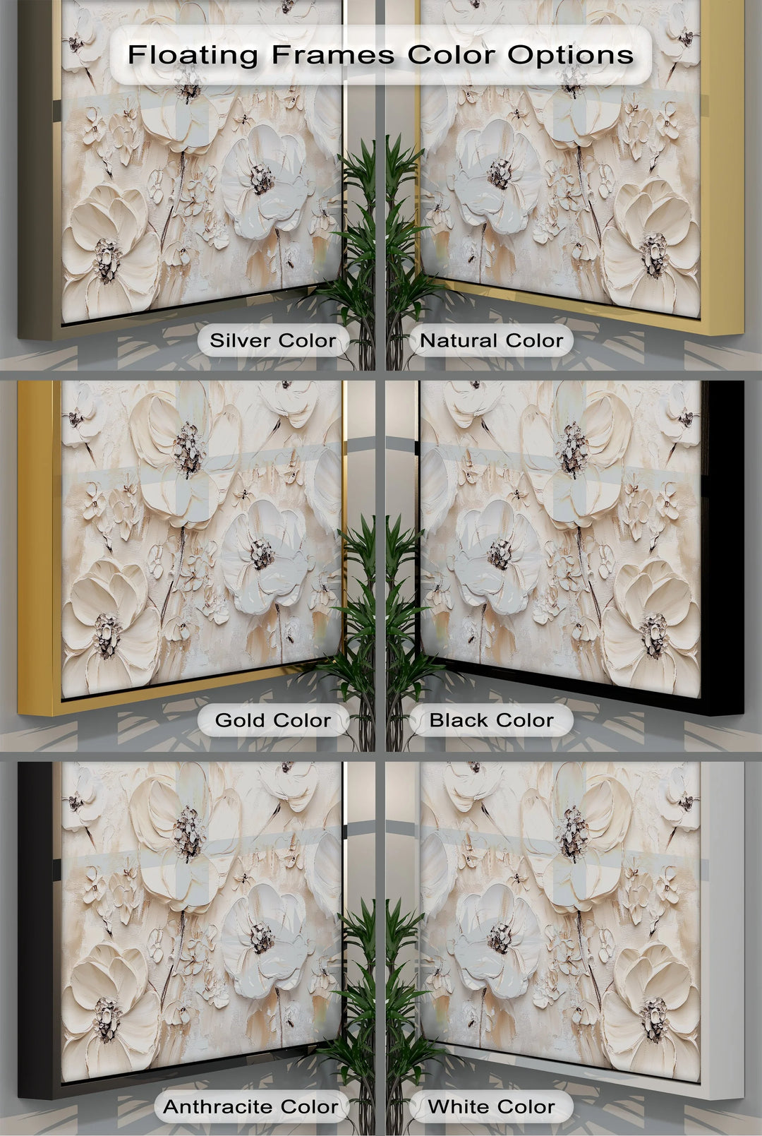 Ivory Elegance – Textured White Flower Canvas Wall Art - MyPhotoStation
