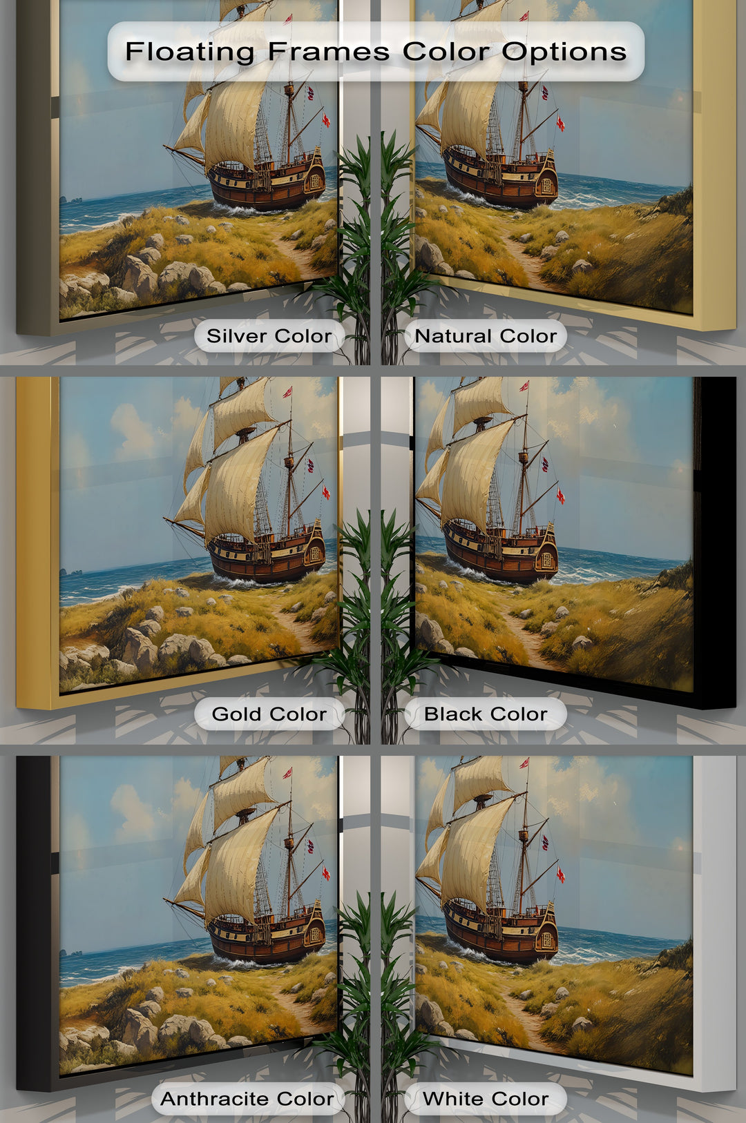 Ocean Explorer – Tall Ship Sailing Canvas Wall Art | Framed Artwork
