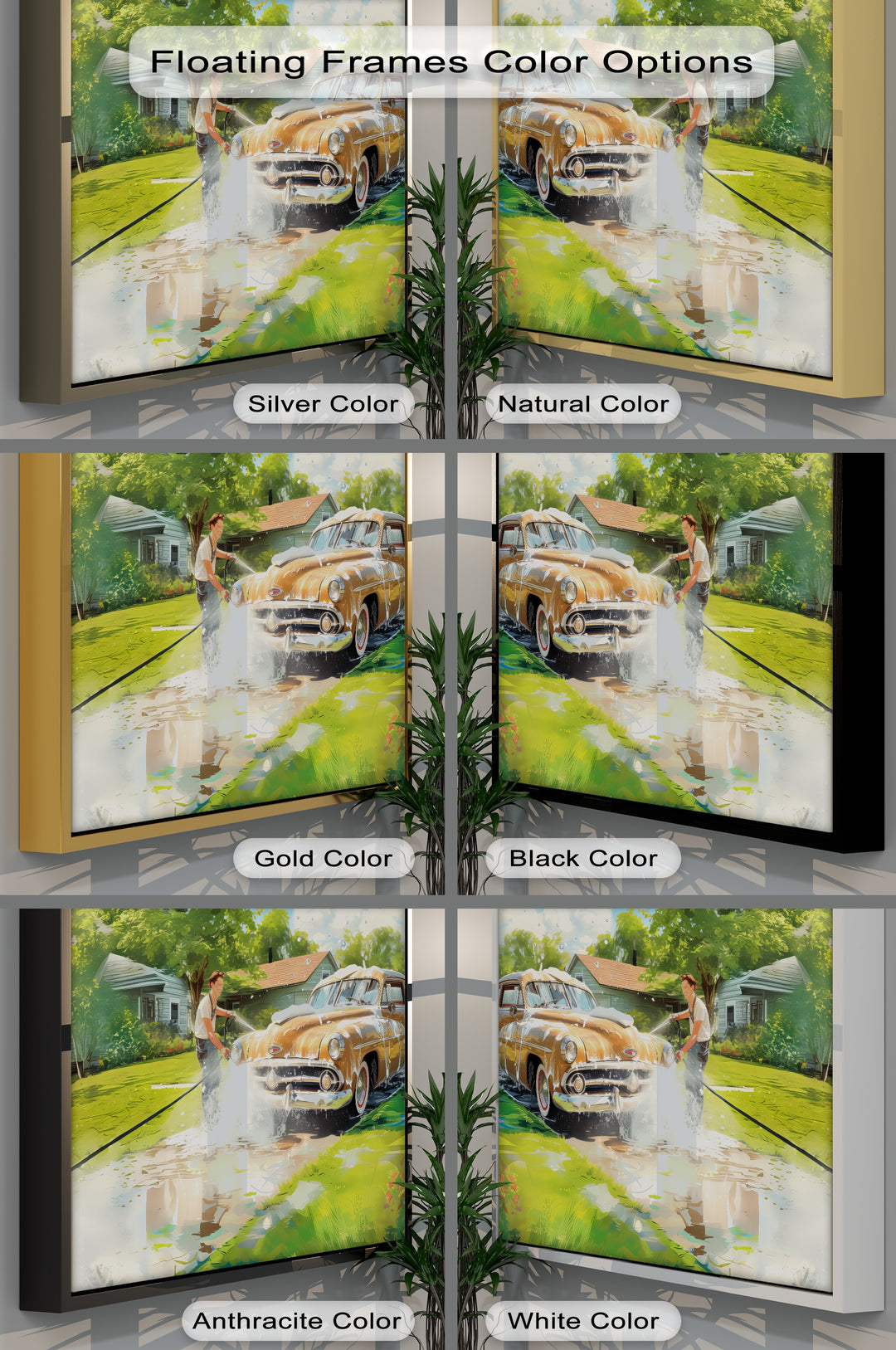 Classic Car Wash Nostalgia – Car Canvas Print
