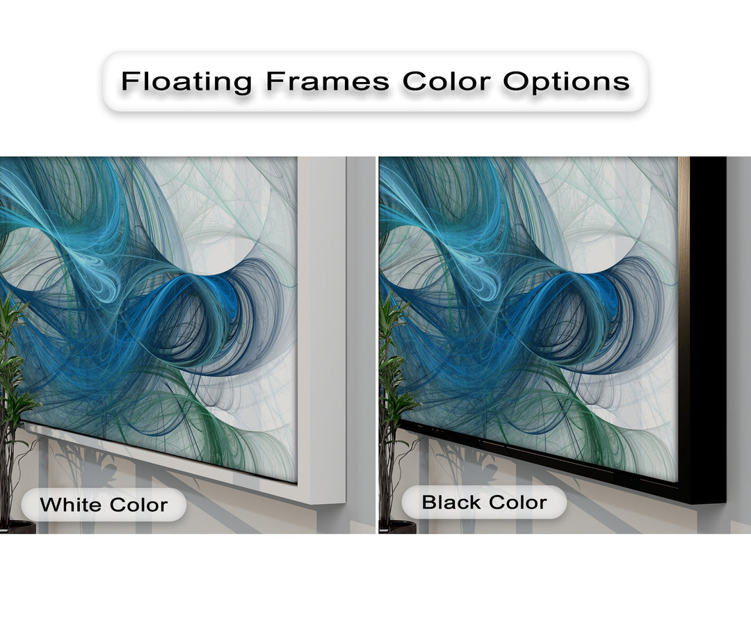 Blue Motion Canvas Print – Modern Abstract Flow Wall Art
