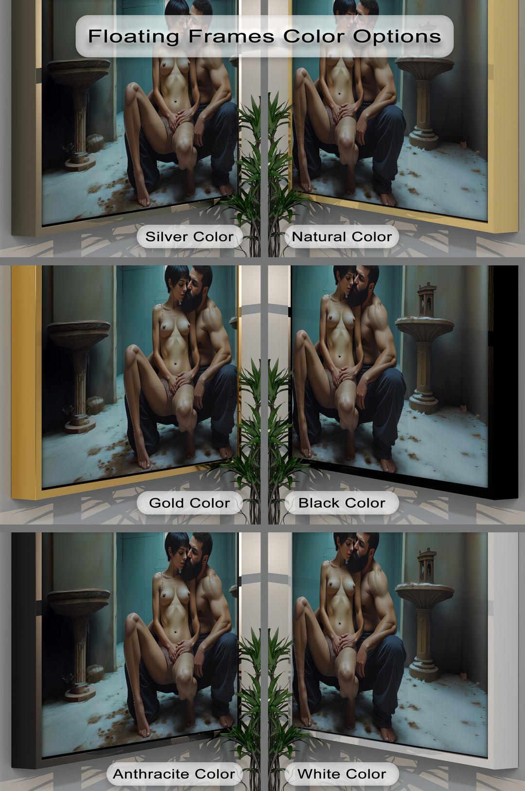 Sanctuary Embrace – Sexy Erotic Canvas Wall Art | Bedroom Canvas Décor