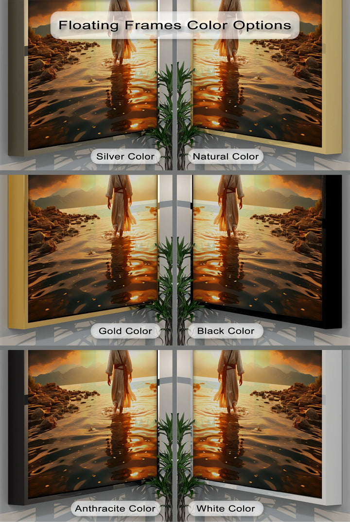 Sunset Grace – Jesus Walking on Water Canvas Print - MyPhotoStation