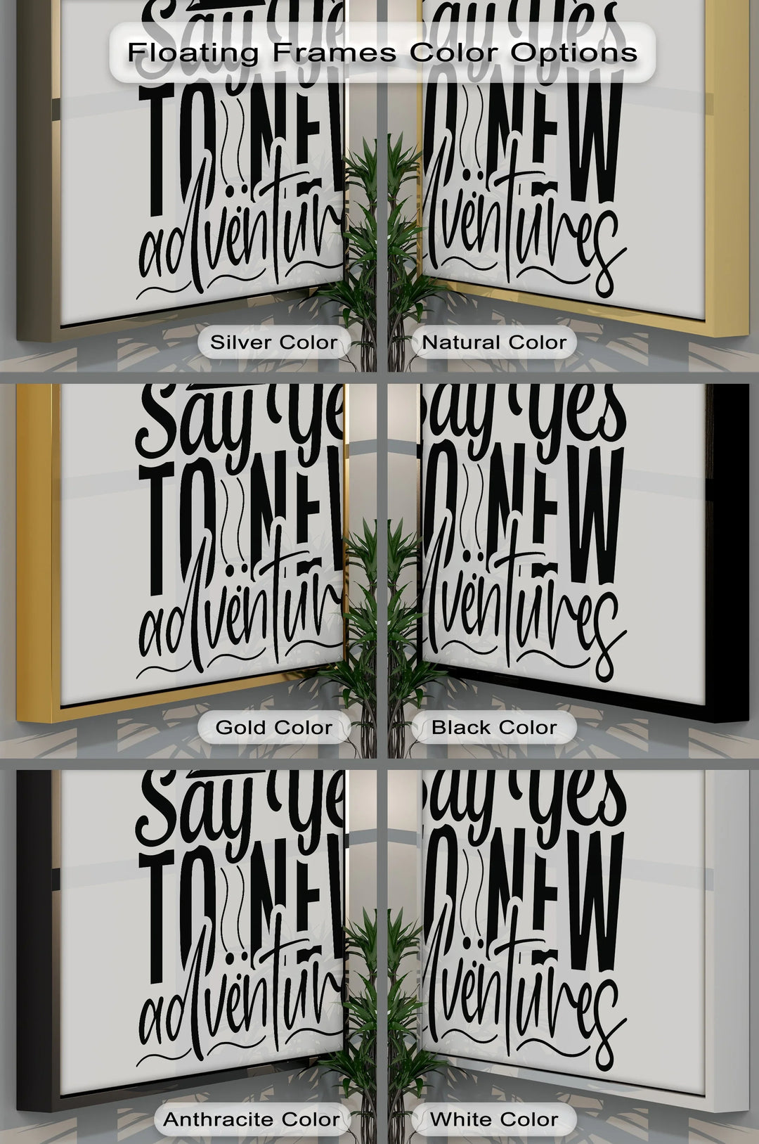Say Yes to New Adventures – Travel Quote Canvas Print