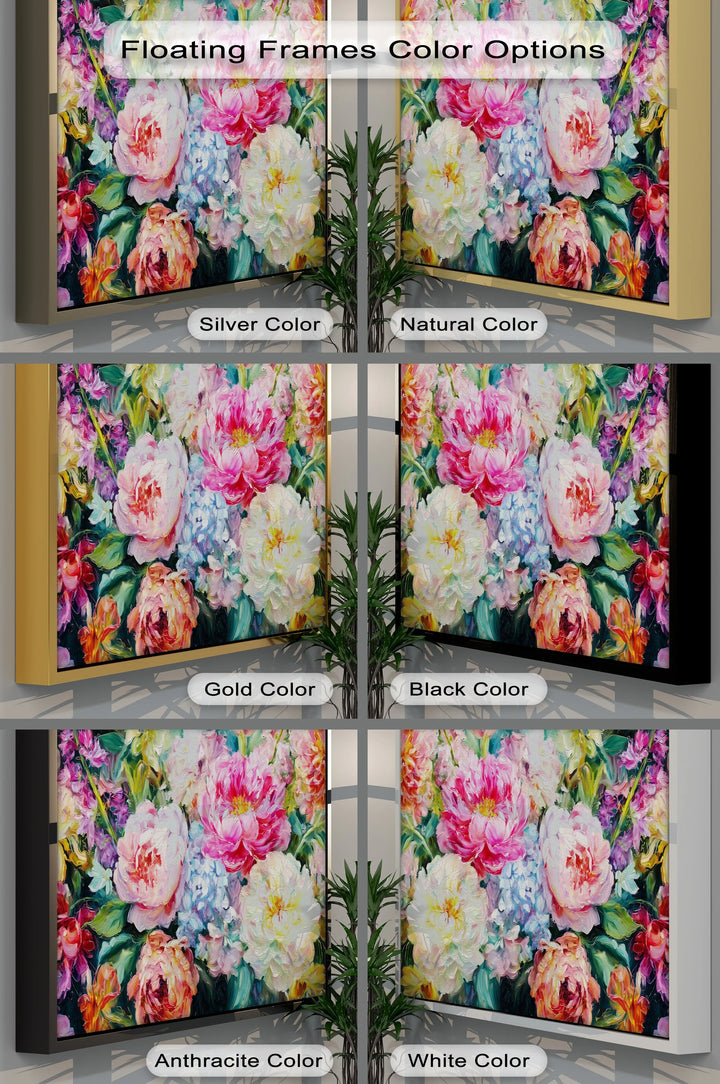 Radiant Bloom Symphony – Vibrant Floral Garden Canvas Print - MyPhotoStation