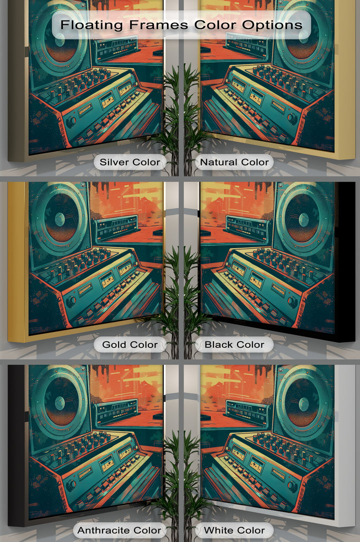 Broadcast Beats – Retro Radio Studio Canvas Print