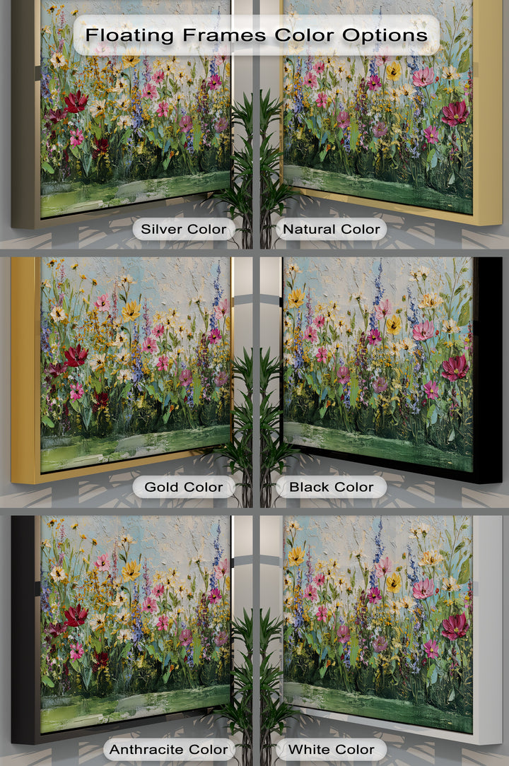 Blossoms in the Breeze – Colorful Wildflower Canvas Print
