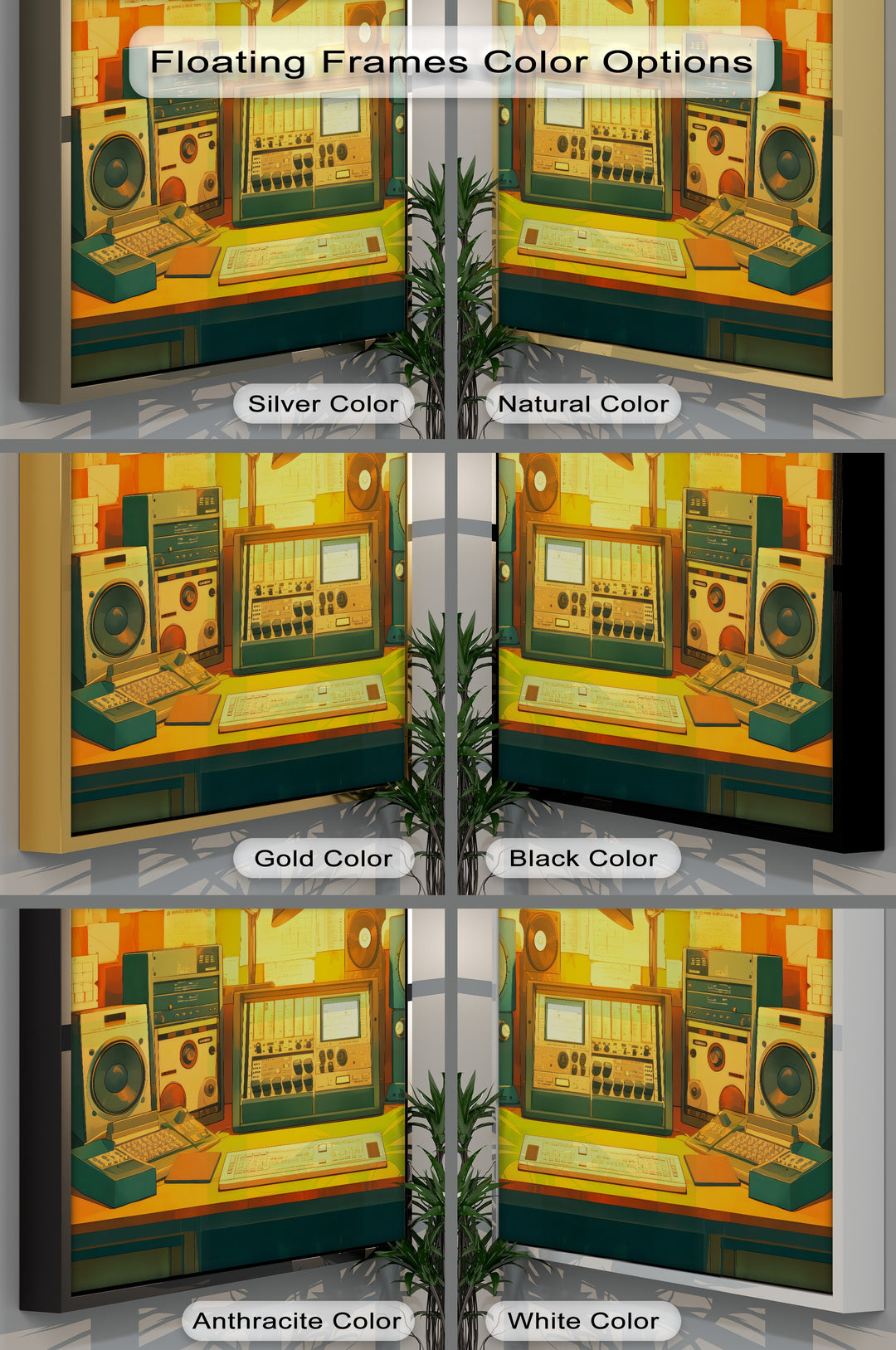 Studio Lab Vibes – Retro Audio Engineering Canvas Print