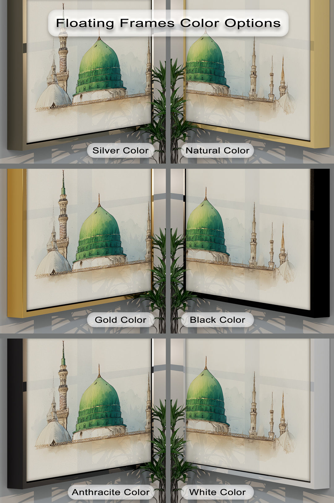 Sacred Serenity – Green Dome of Al-Masjid an-Nabawi Canvas Print
