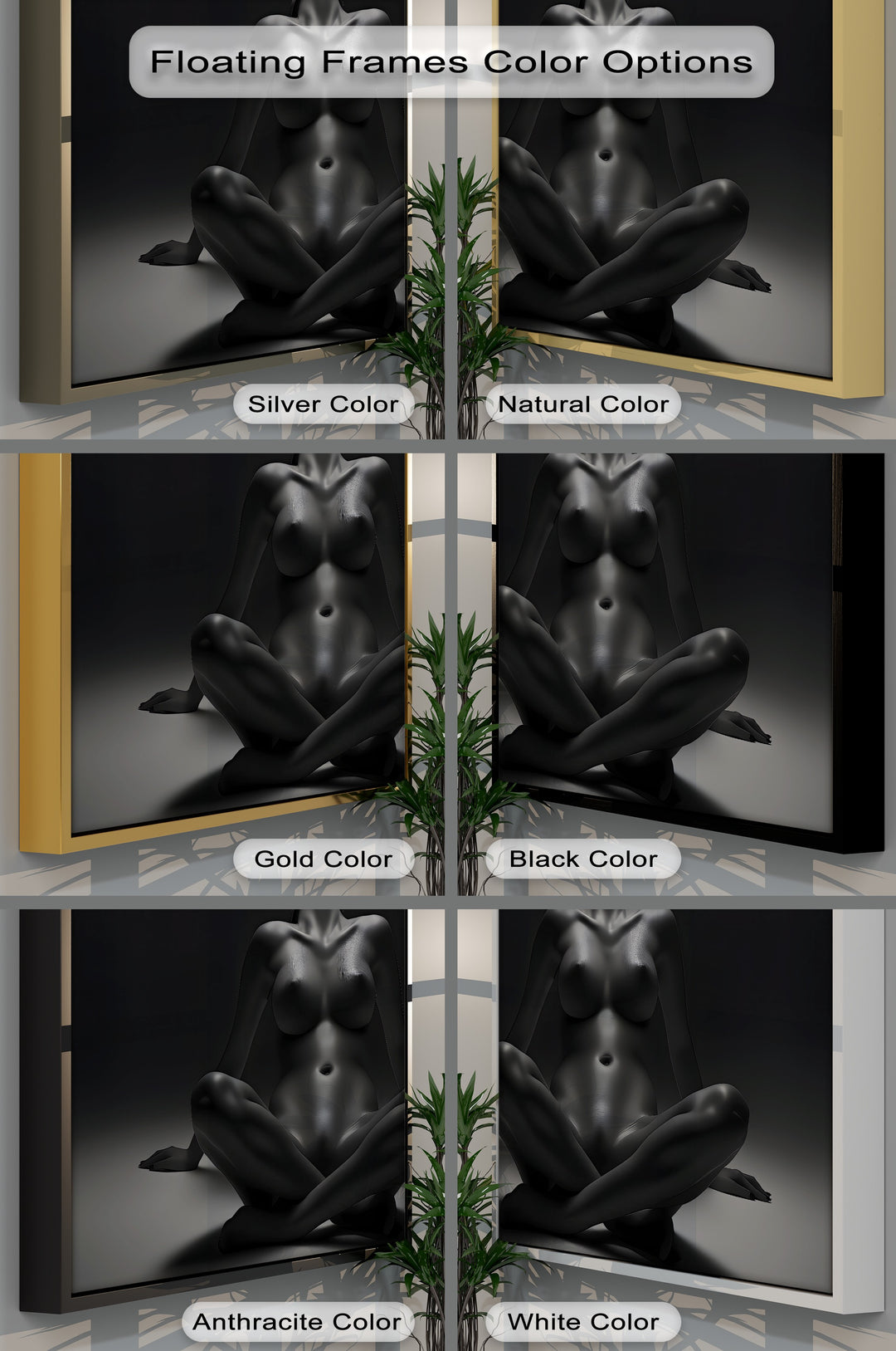 Liquid Obsidian – Erotic Abstract Nude Canvas Wall Art | Canvas Artwork