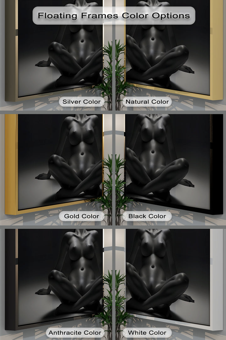 Liquid Obsidian – Erotic Abstract Nude Canvas Wall Art | Canvas Artwork
