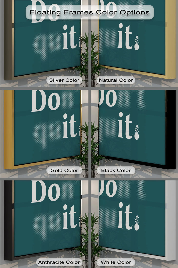 Don’t Quit – Teal Motivational Fade-In Canvas Print