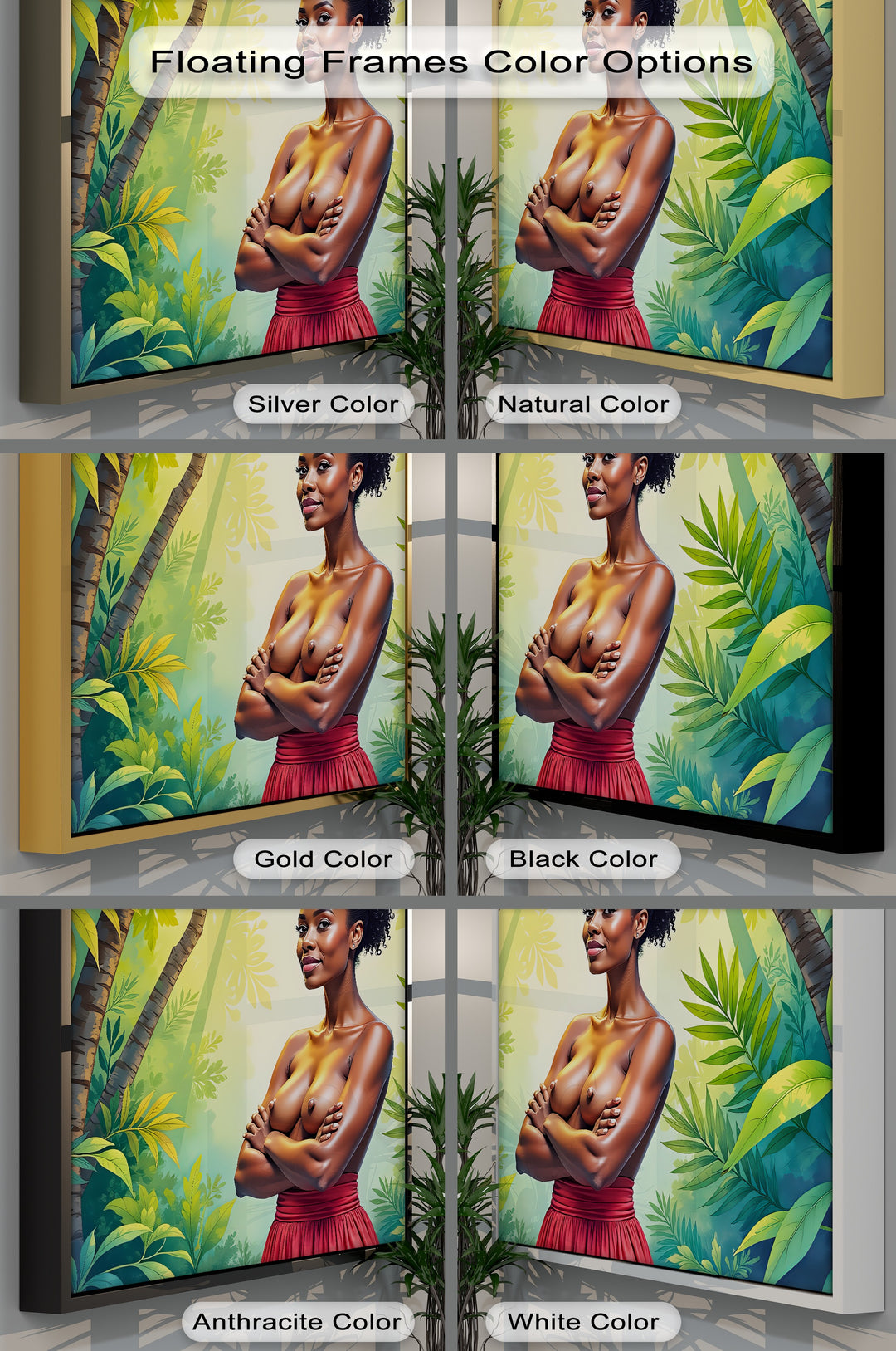 Confident Jungle Nude – Erotic Canvas Wall Art | Large Canvas Art