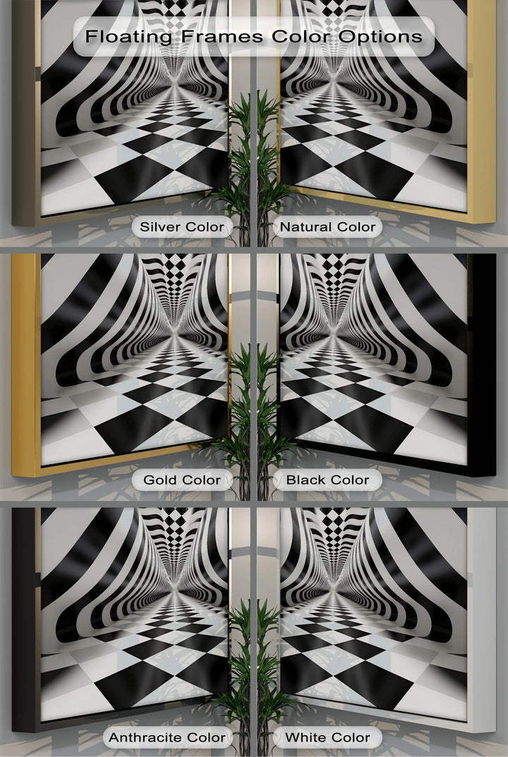 Tunnel of Illusions – Black & White Canvas Print - MyPhotoStation