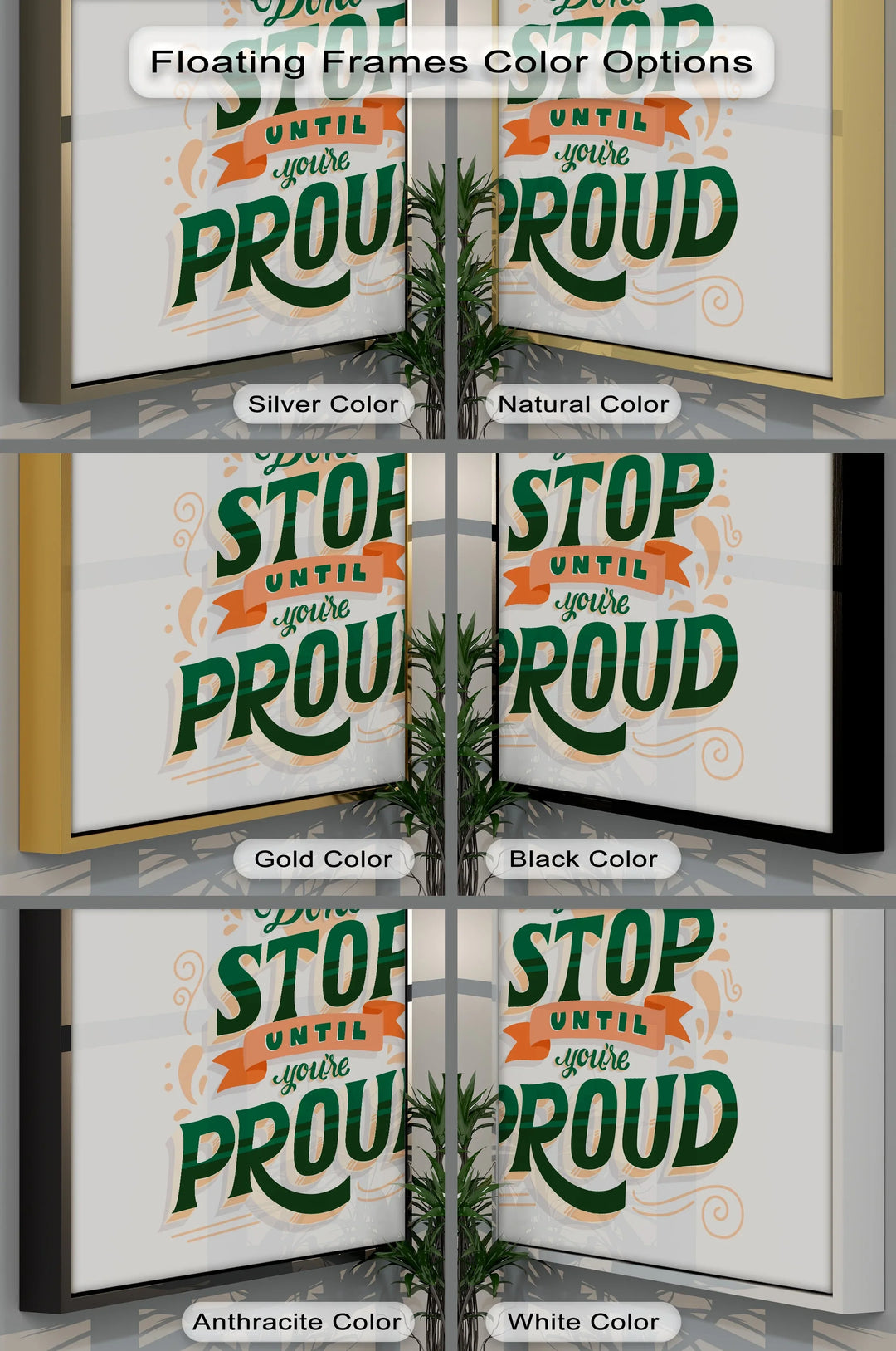 Don’t Stop Until You’re Proud – Motivational Canvas Print