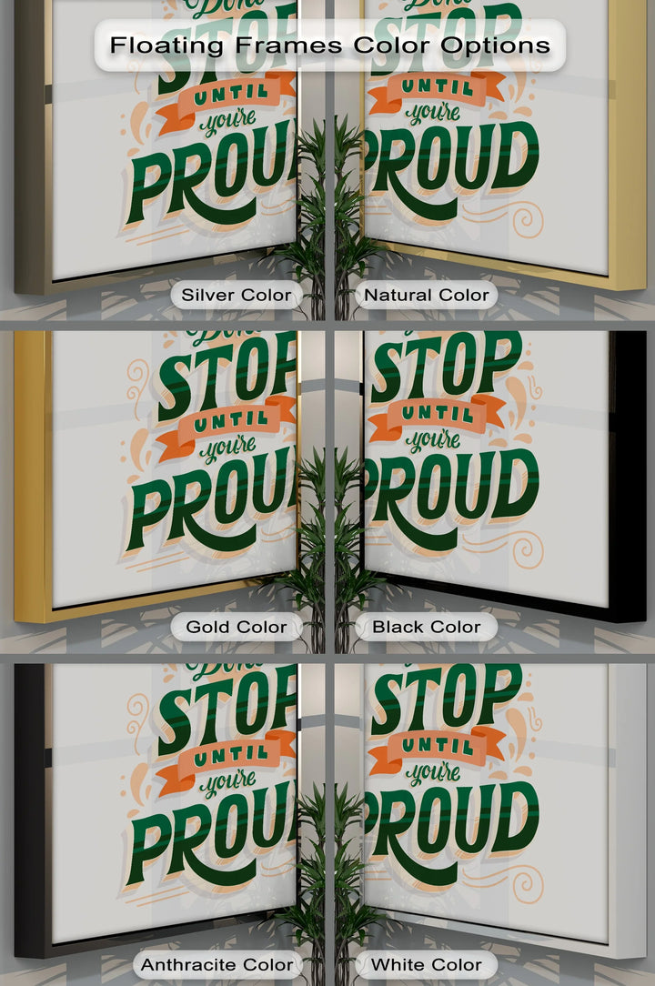 Don’t Stop Until You’re Proud – Motivational Canvas Print