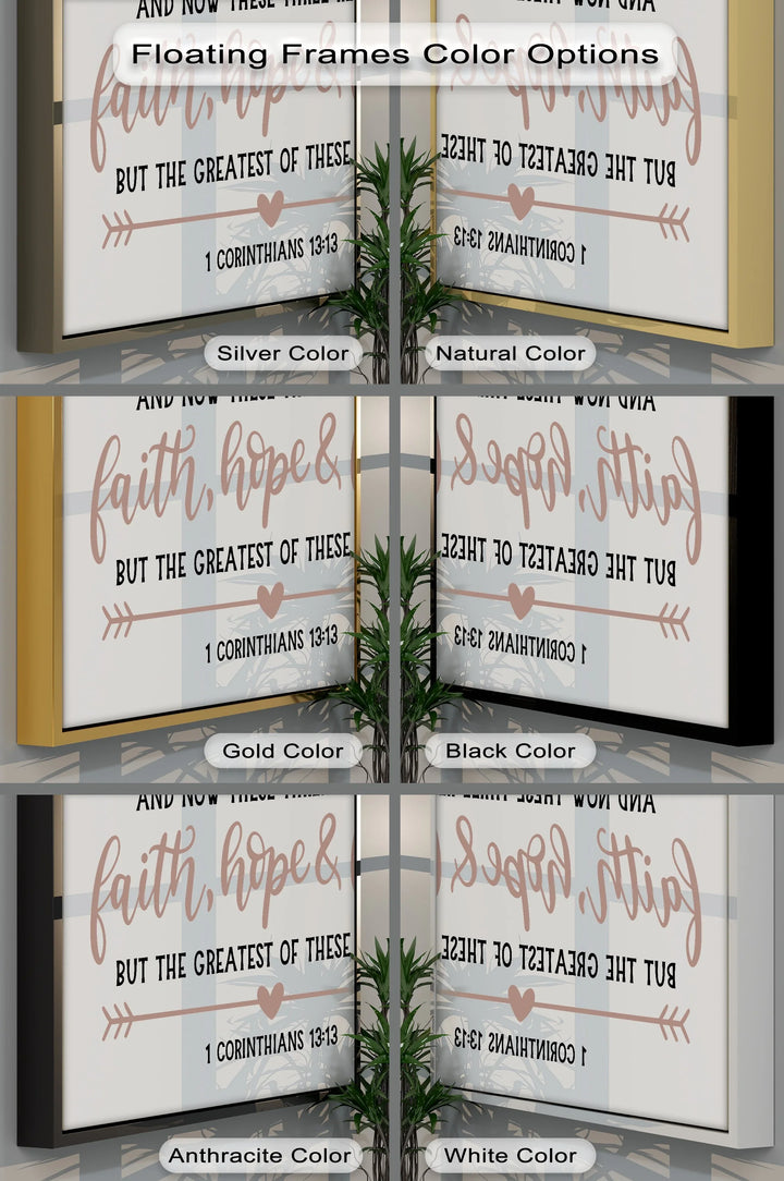 Faith, Hope & Love – 1 Corinthians 13:13 Christian Canvas Print - MyPhotoStation