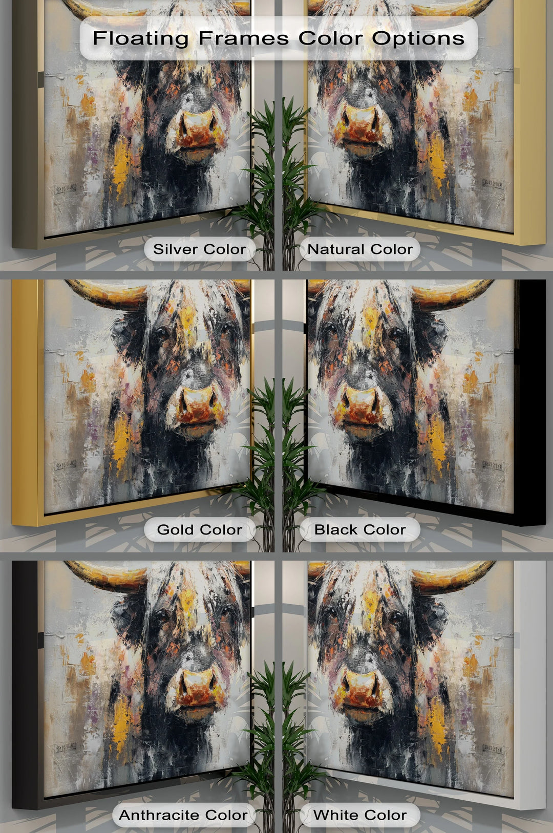 Steel Gaze – Bold Highland Bull Portrait Canvas Print - MyPhotoStation