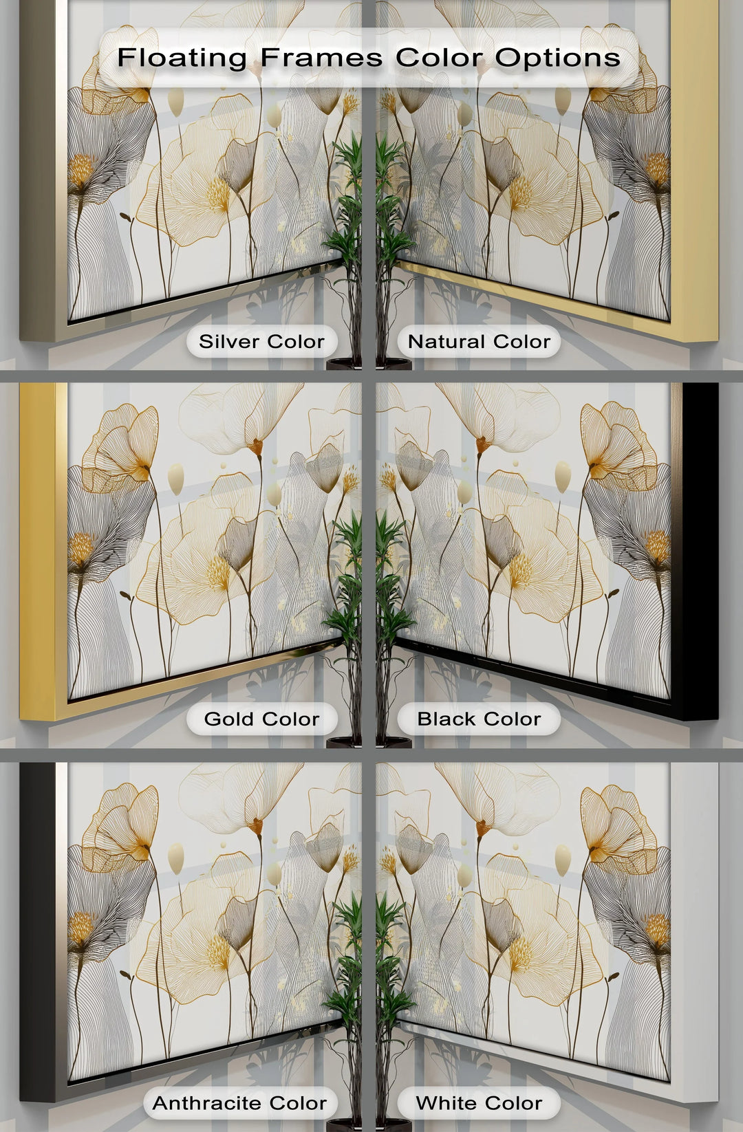 Whispers of Bloom – Delicate Line Art Floral Canvas Print - MyPhotoStation