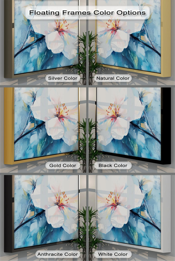 Blossom in Blue Haze – White Petal Flower on Sky Canvas Prints - MyPhotoStation