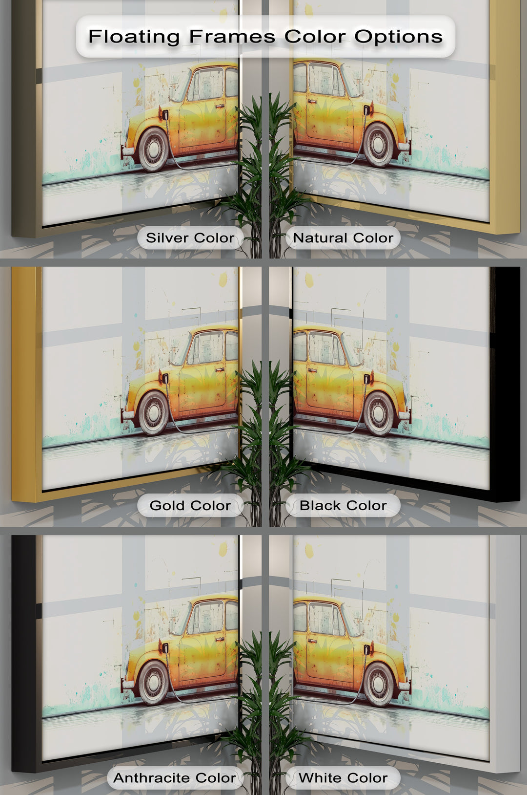 Electric Nostalgia – Car Canvas Print